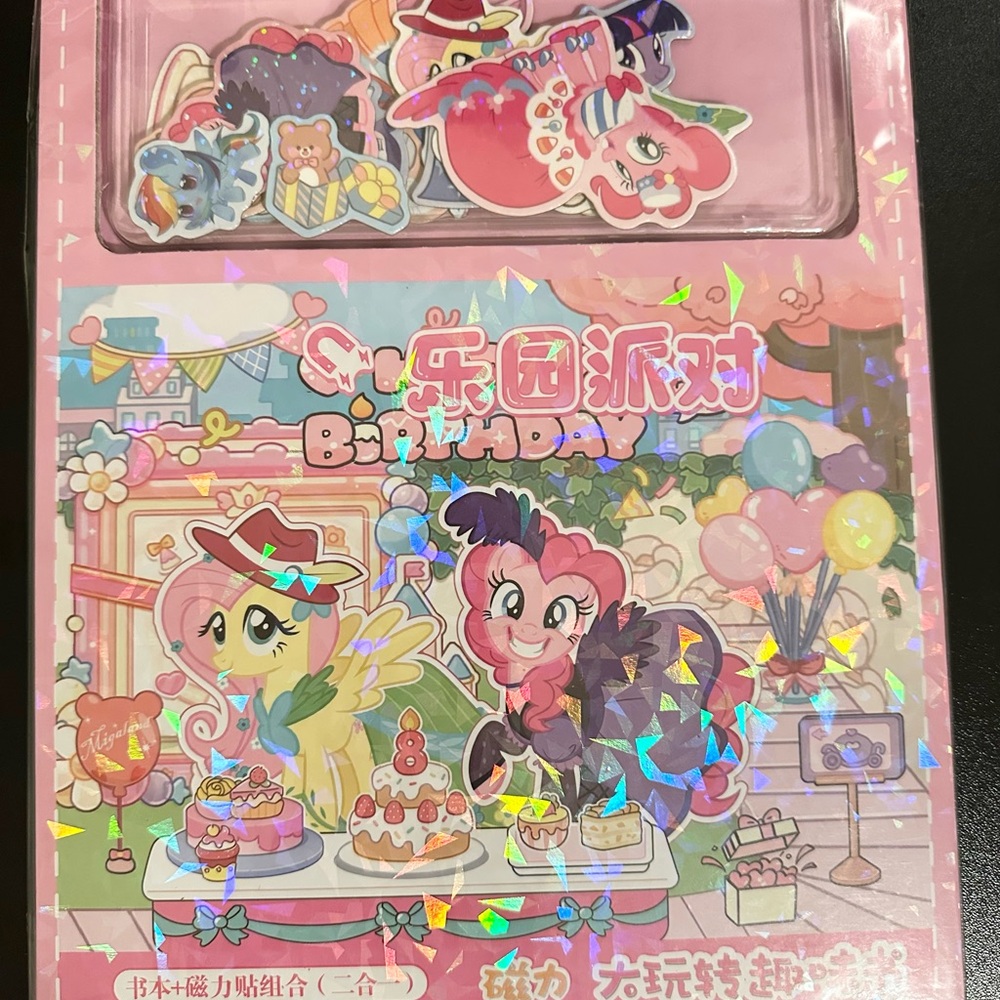 My little pony Colorful Cartoon Birthday Book Magnetic Sticker Set